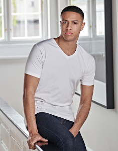 Pánske Strečové Tričko s V-výstrihom - Tee Jays