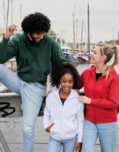 Detská mikina s kapucňou a zipsom - SG