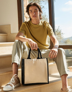 Nákupná taška Midi z tlačiarenskej Juty - Westford Mill