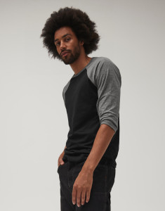 Tričko 3/4 Sleeve Baseball  - Bella+Canvas