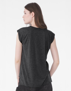 Dámske voľné tričko s rolovanými rukávmi - Bella+Canvas