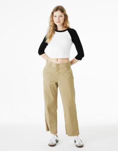 Dámske tričko Micro Rib 3/4 Raglan Baby Tee - Bella+Canvas