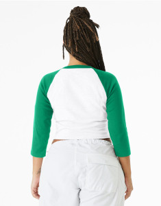 Dámske tričko Micro Rib 3/4 Raglan Baby Tee - Bella+Canvas