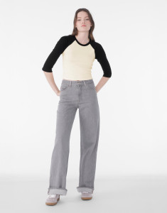 Dámske tričko Micro Rib 3/4 Raglan Baby Tee - Bella+Canvas