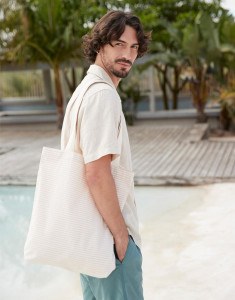 Pruhovaná nákupná taška z organickej bavlny - Westford Mill