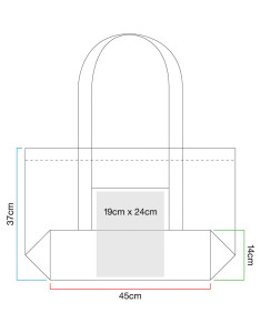 Pruhovaná nákupná taška z organickej bavlny - Westford Mill