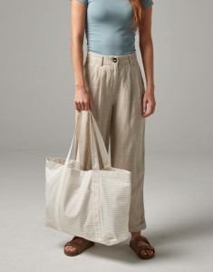 Pruhovaná nákupná taška z organickej bavlny - Westford Mill