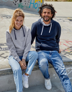 Originals kontrastná pánska mikina s kapucňou - SG