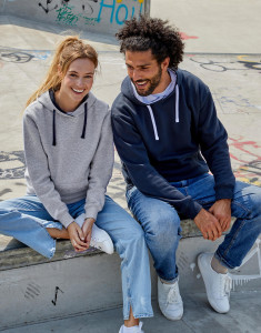 Originals kontrastná pánska mikina s kapucňou - SG