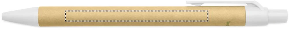 EKO guľôčkové pero – bílá – tlačová plocha – BARREL R HANDED PD