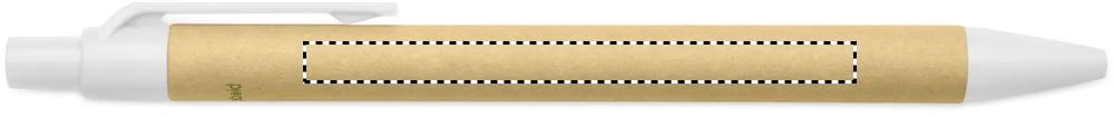 EKO guľôčkové pero – bílá – tlačová plocha – BARREL L HANDED PD