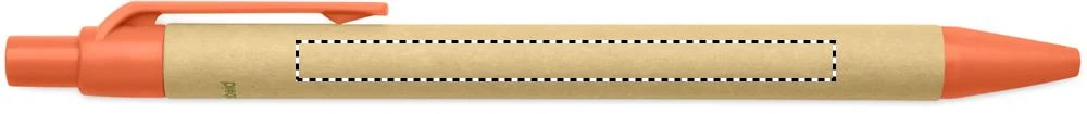 EKO guľôčkové pero – oranžová – tlačová plocha – BARREL L HANDED PD