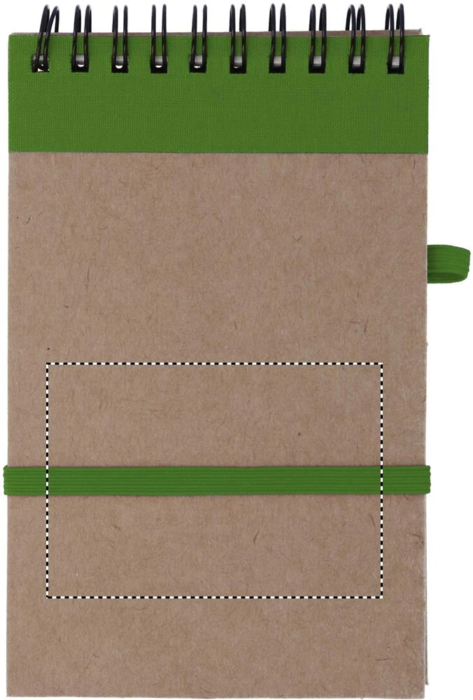 70 stranový blok - A6 – limetková – tlačová plocha – FRONT BOTTOM