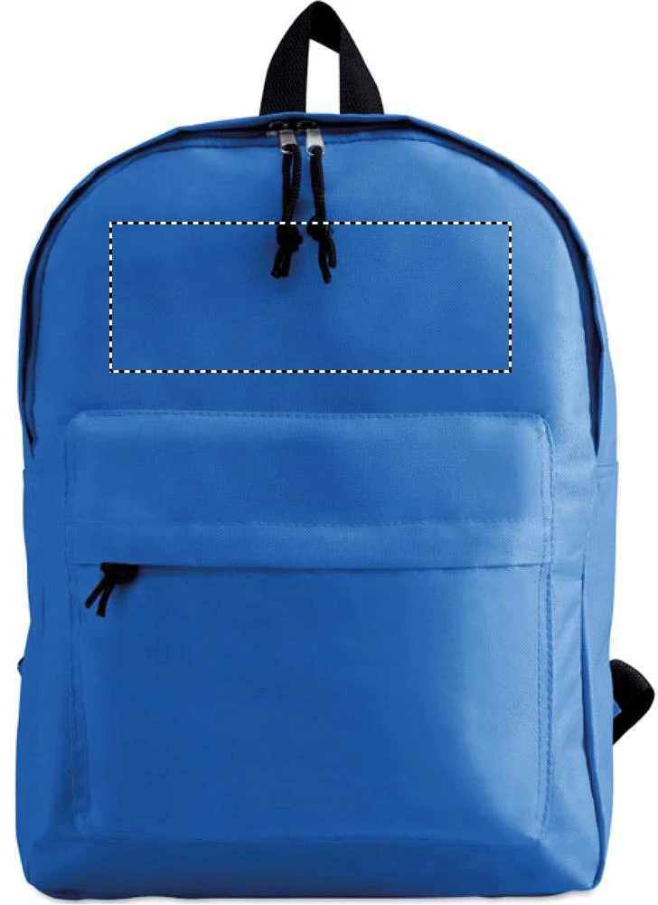 Batoh s vonkajším vreckom – královská modř – tlačová plocha – FRONT ABOVE POCKET