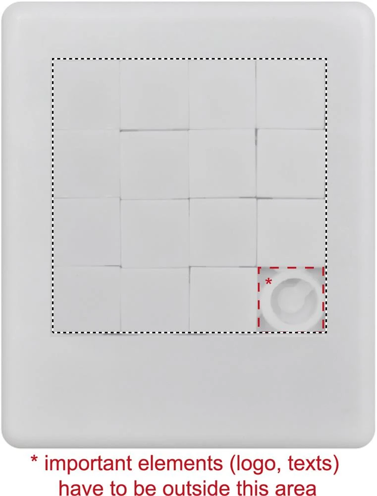 Plastové puzzle – bílá – tlačová plocha – PUZZLE PD