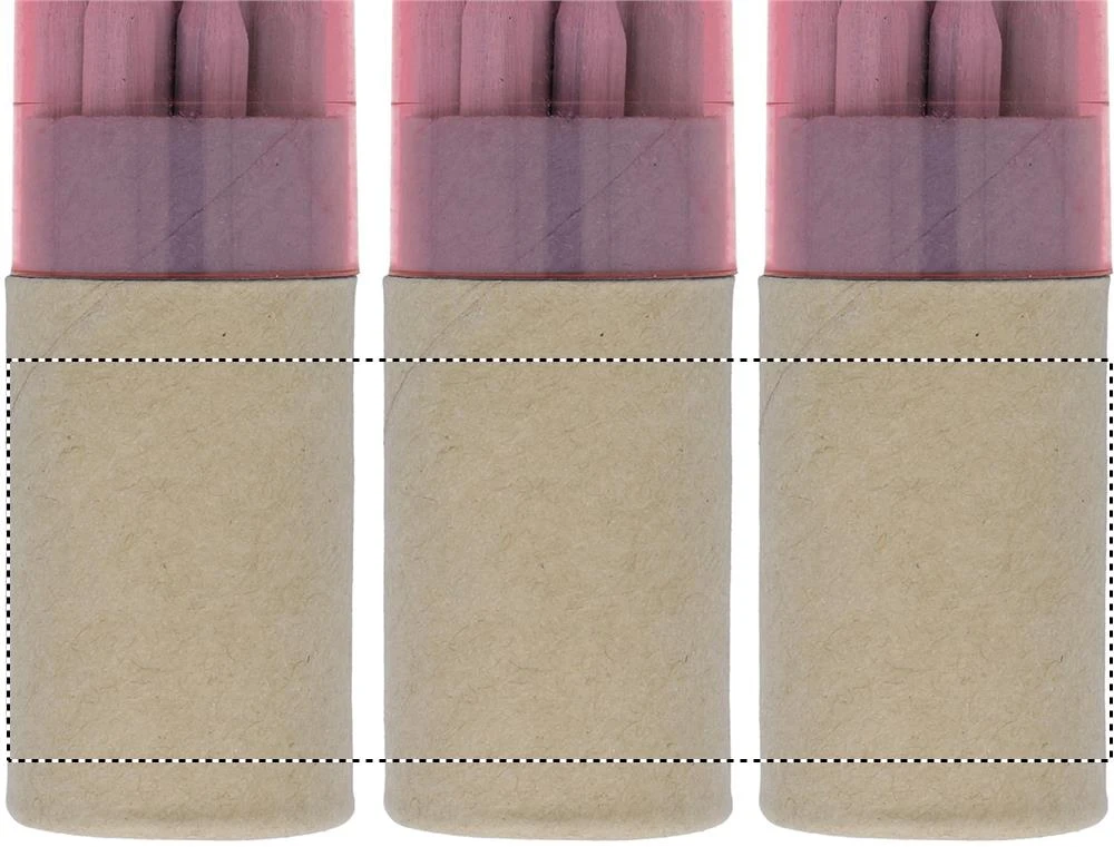 12 pasteliek v púzdre – transparentní červená – tlačová plocha – CARTON DL