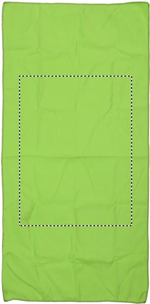 Športový uterák – zelená – tlačová plocha – TOWEL FRONT