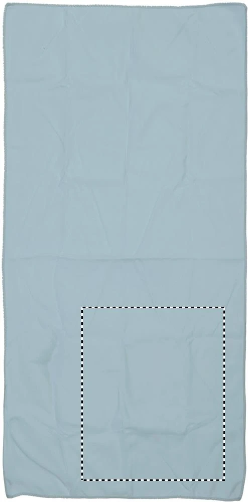 Športový uterák – modrá – tlačová plocha – TOWEL E