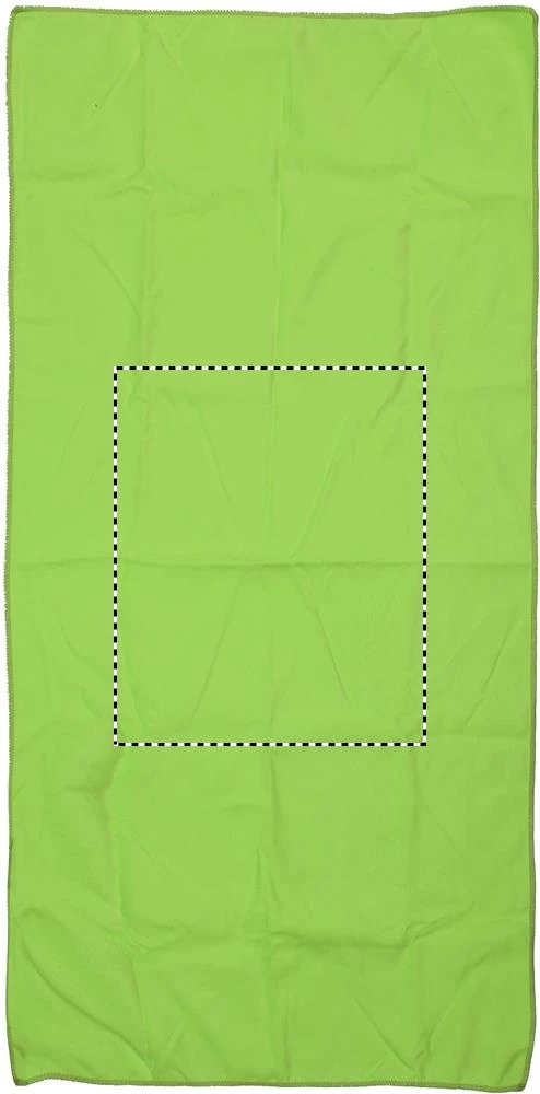 Športový uterák – zelená – tlačová plocha – TOWEL BACK CENTER E