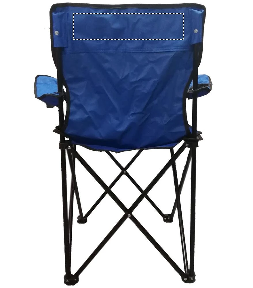 Outdoorová stolička – modrá – tlačová plocha – BACK OF CHAIR