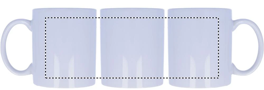 Klasický valcový hrnček – bílá – tlačová plocha – MUG TC