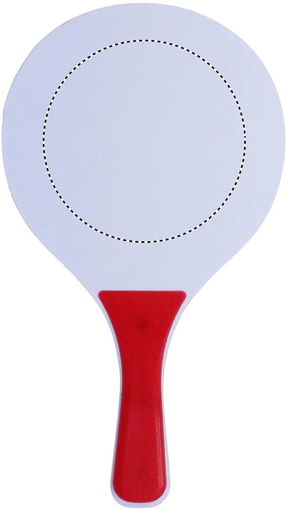 Plážový tenisový set – červená – tlačová plocha – RACKET 1 SCREEN