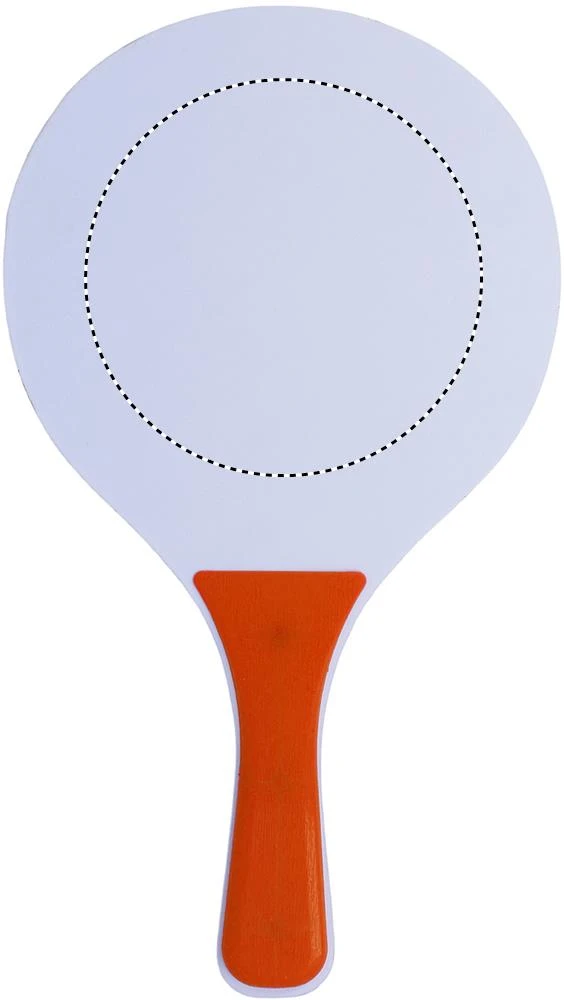 Plážový tenisový set – oranžová – tlačová plocha – RACKET 2 SCREEN