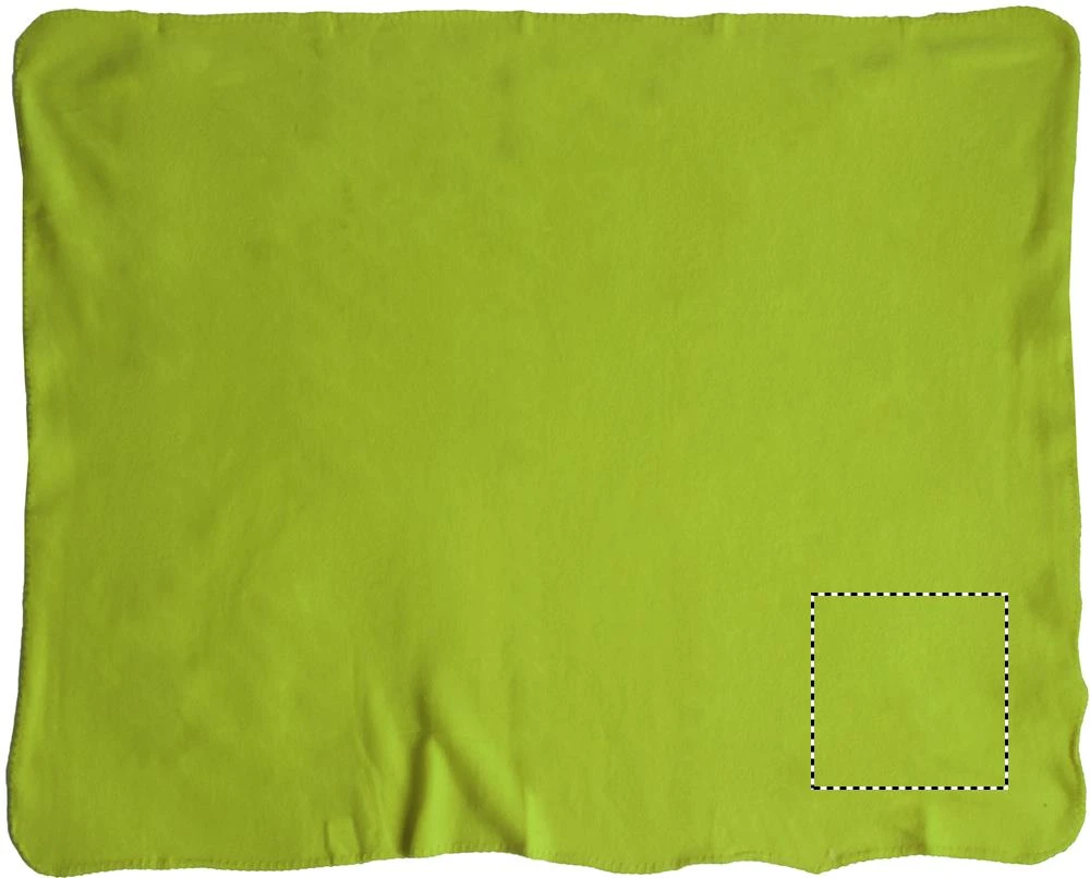 Fleecová deka s popruhmi – limetková – tlačová plocha – BLANKET