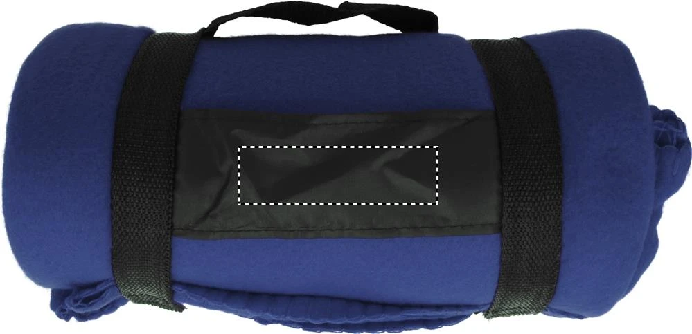 Fleecová deka s popruhmi – modrá – tlačová plocha – BLACK STRAP BACK