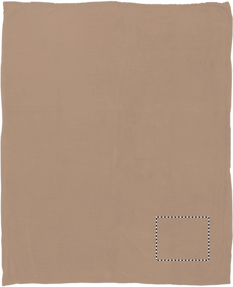 Fleecová deka – khaki – tlačová plocha – BLANKET