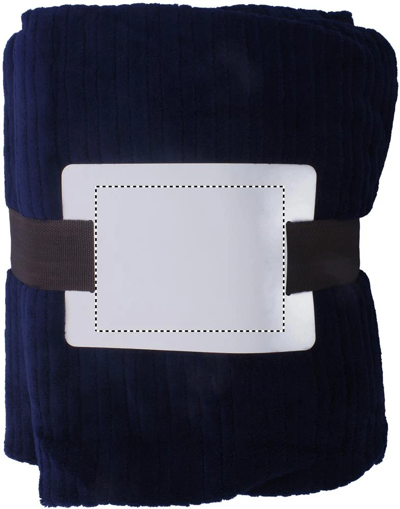 Fleecová deka – modrá – tlačová plocha – INLAY SCREEN