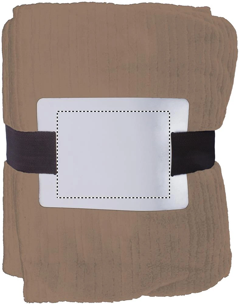 Fleecová deka – khaki – tlačová plocha – INLAY SCREEN