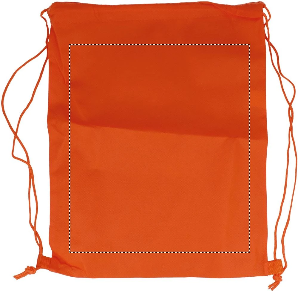 Taška – oranžová – tlačová plocha – Predná strana