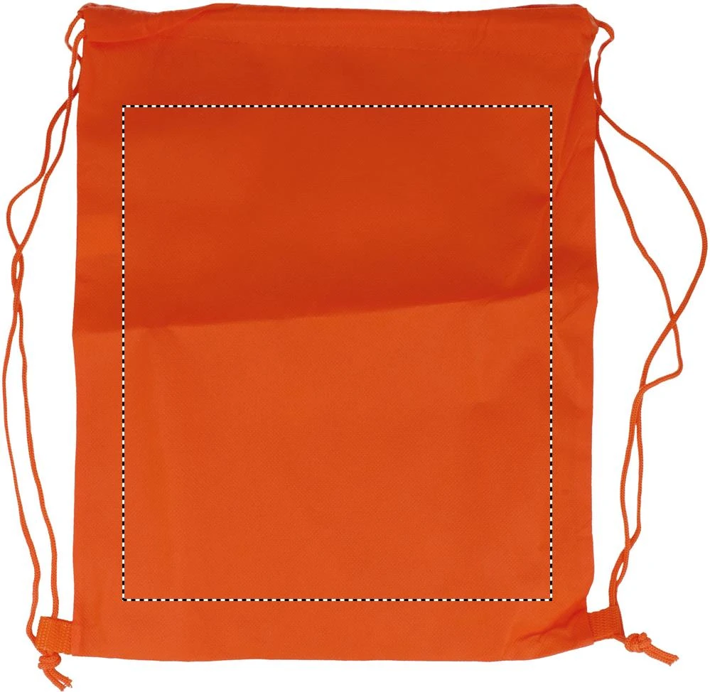 Taška – oranžová – tlačová plocha – Zadná strana