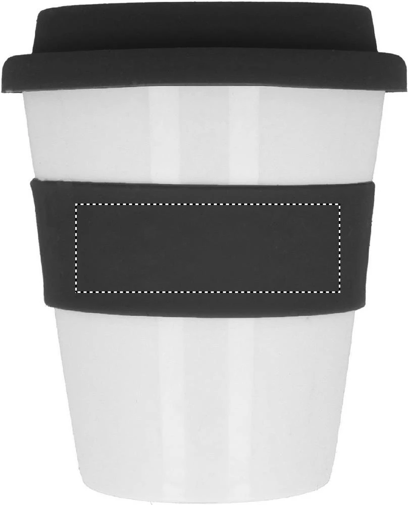PP pohár – černá – tlačová plocha – RIBBON