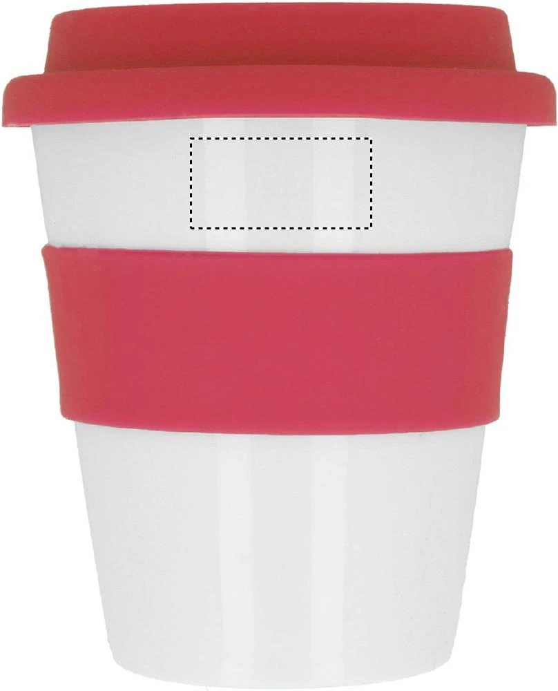 PP pohár – červená – tlačová plocha – MUG FRONT UPPER