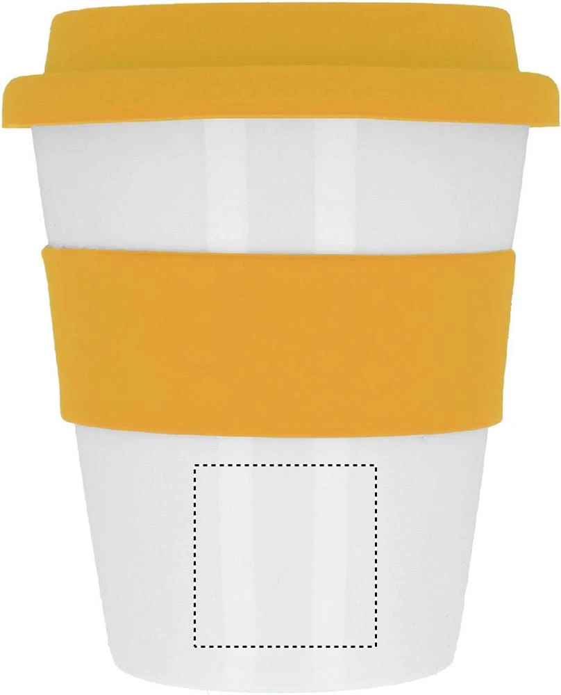 PP pohár – oranžová – tlačová plocha – MUG FRONT LOWER