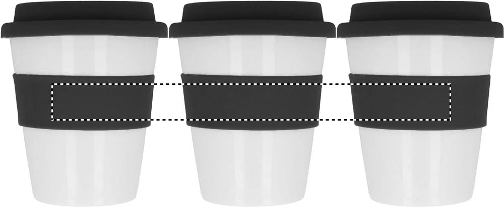 PP pohár – černá – tlačová plocha – ROUNDSCREEN RIBBON