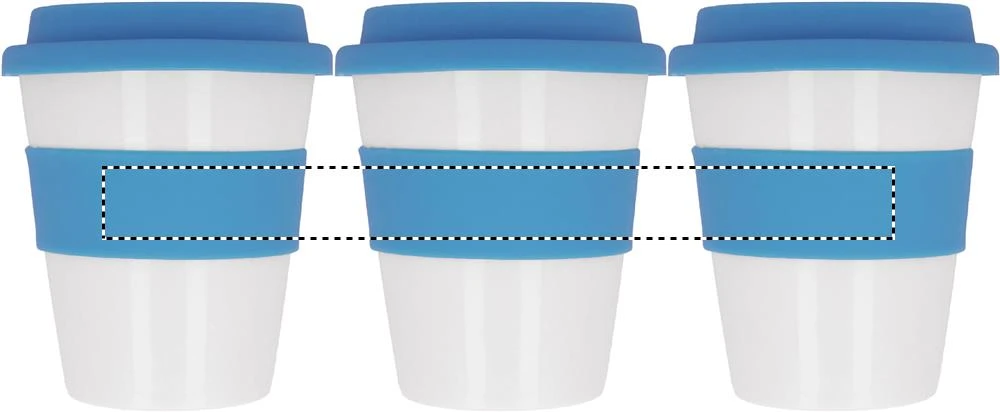 PP pohár – modrá – tlačová plocha – ROUNDSCREEN RIBBON