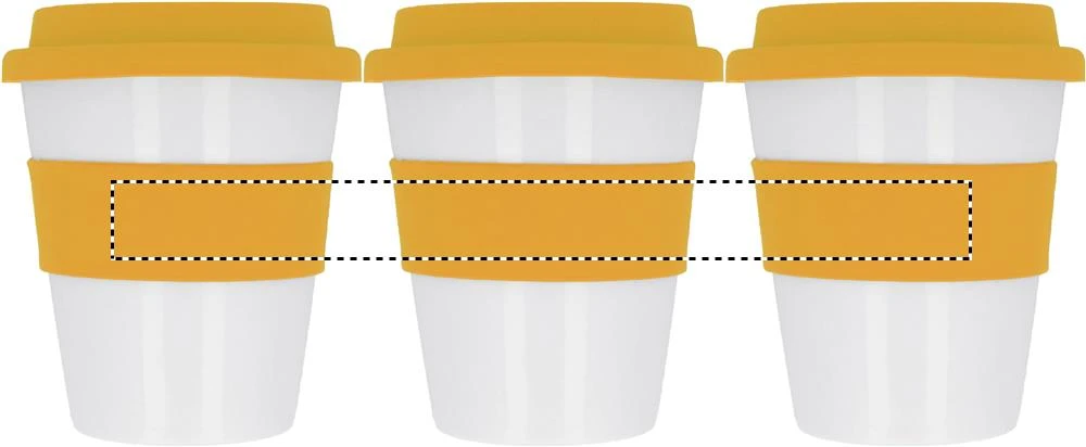 PP pohár – oranžová – tlačová plocha – ROUNDSCREEN RIBBON