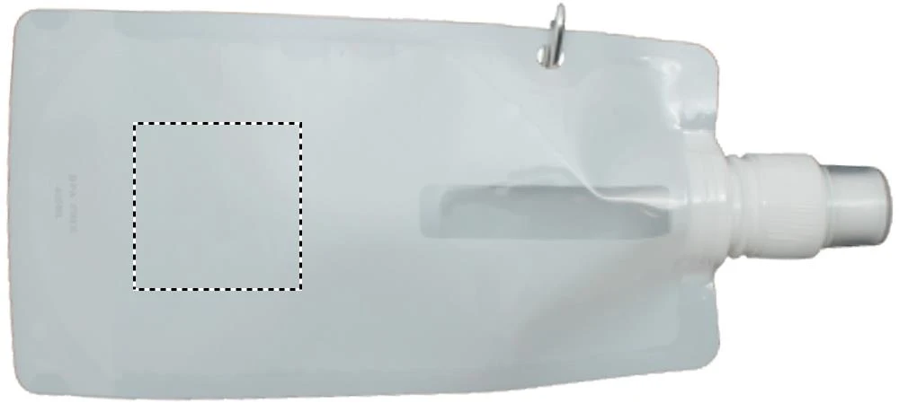 Skladacia fľaša na vodu – bílá – tlačová plocha – FRONT MIDDLE