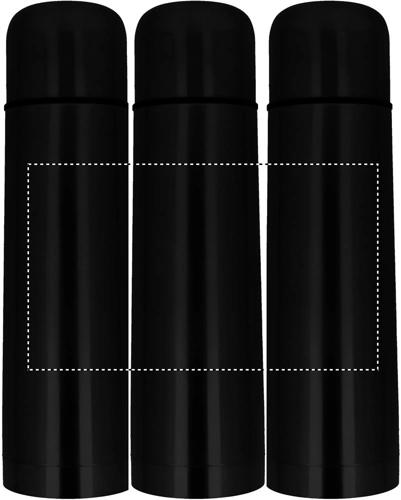 Termoska – černá – tlačová plocha – Dookola (rotačná sieťotlač)