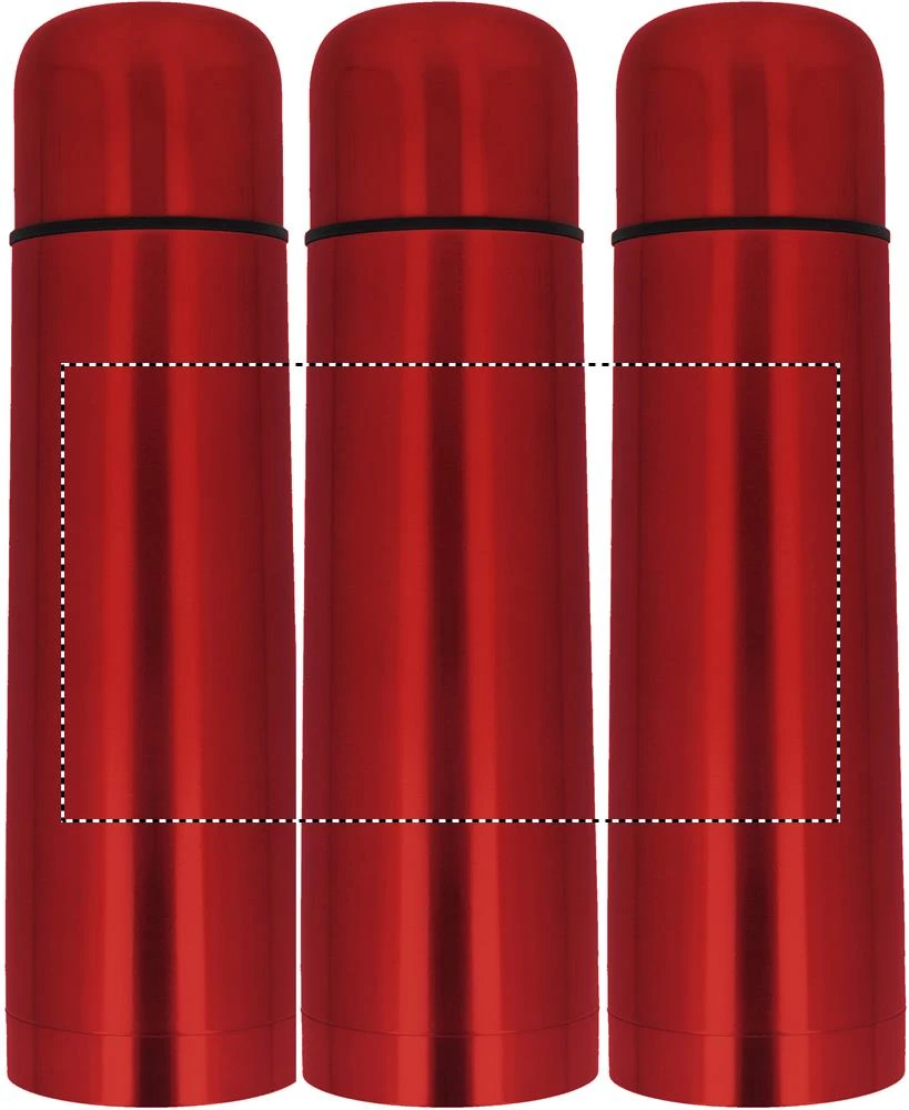 Termoska – červená – tlačová plocha – Dookola (rotačná sieťotlač)
