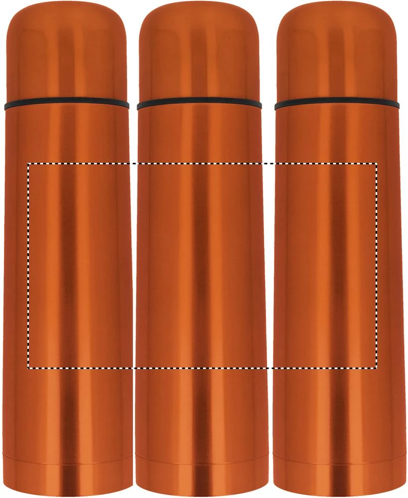 Termoska – oranžová – tlačová plocha – Dookola (rotačná sieťotlač)