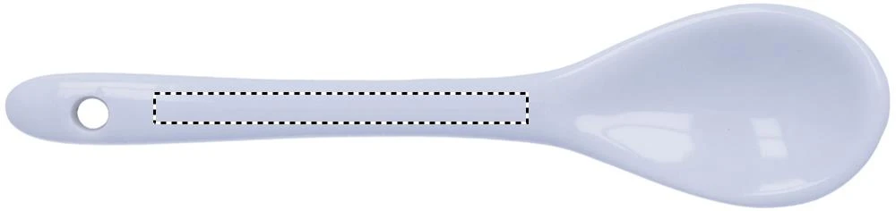 Sublimačný hrnček s lyžičkou – bílá – tlačová plocha – SPOON