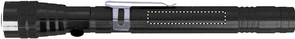 Výsuvné hliníkové svietidlo – černá – tlačová plocha – BARREL RIGHT