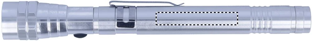 Výsuvné hliníkové svietidlo – stříbrná – tlačová plocha – BARREL RIGHT