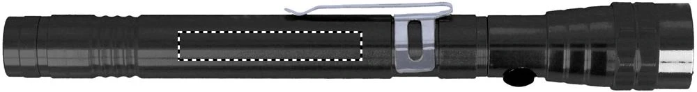 Výsuvné hliníkové svietidlo – černá – tlačová plocha – BARREL LEFT
