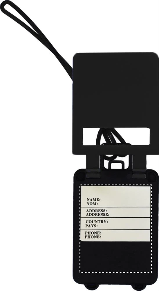 Plastové menovky – černá – tlačová plocha – Vnútro