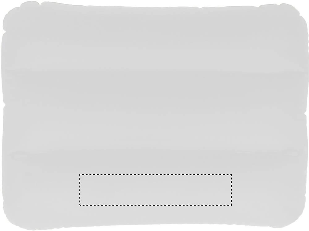 Plážový vankúš – bílá – tlačová plocha – FRONT LOWER SEGMENT